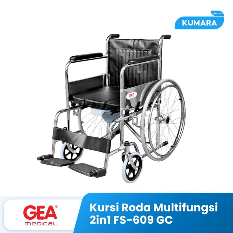 GEA - Kursi Roda 2In1 + Commode Chair FS 609 1 100