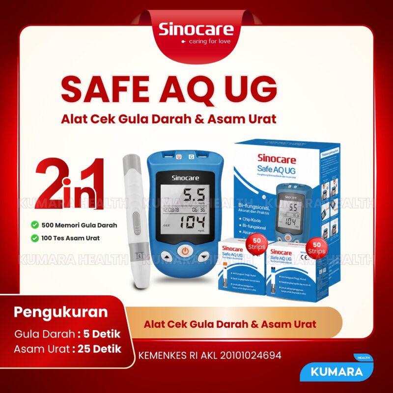 SINOCARE - Safe AQ UG Alat Cek Gula Darah dan Asam Urat 1 61