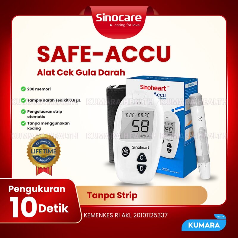 SINOCARE - Alat Cek Gula Darah Sinoheat Safe Accu 1 SINOCARE
