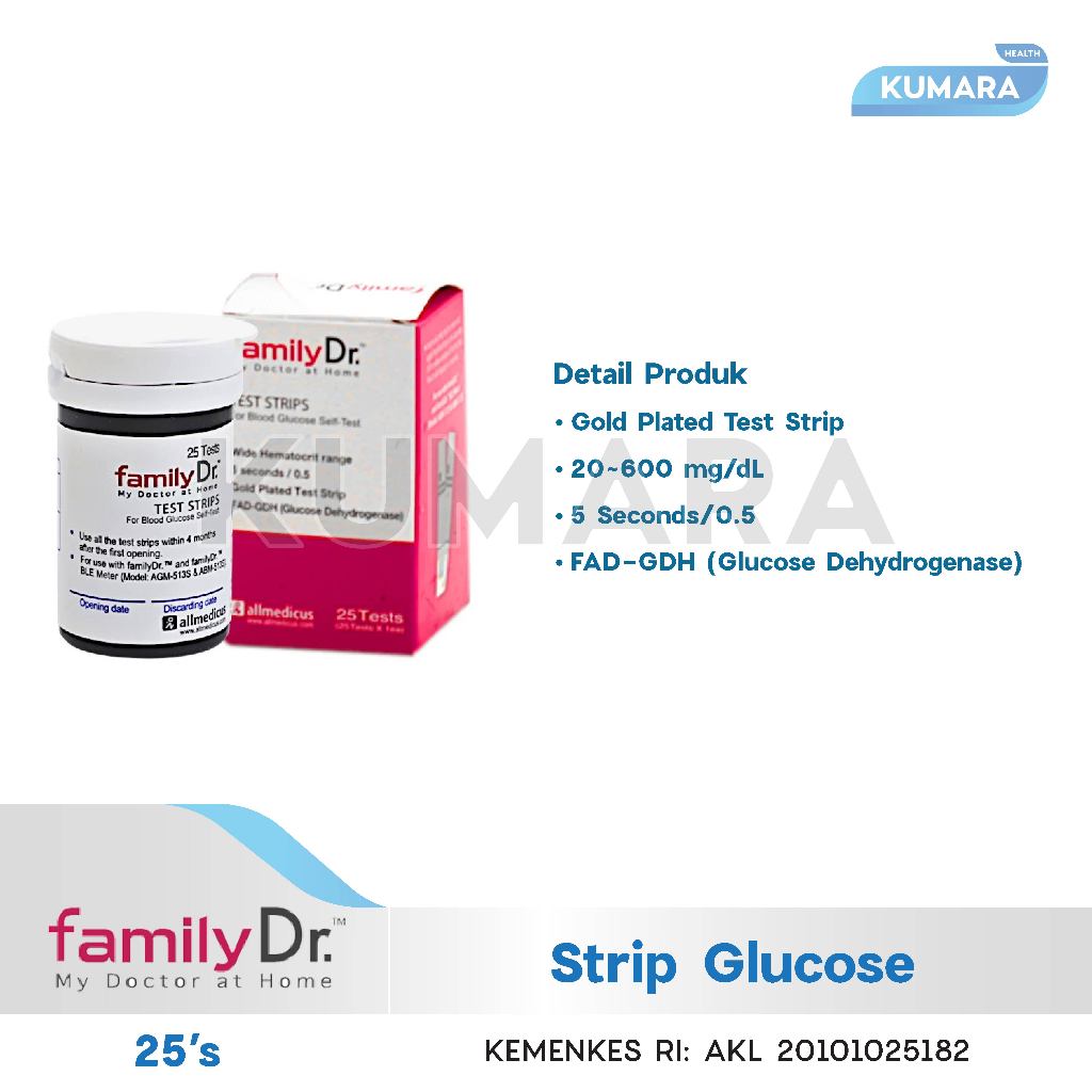 FAMILY DR - Strip Gula Darah (Glucose) 3 FAMILY DR - Strip Gula Darah (Glucose) - Image 3