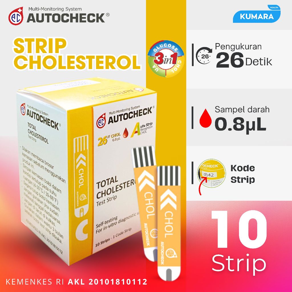 AUTOCHECK - Strip Kolesterol (Cholesterol) 1 AUTOCHECK - Strip Kolesterol (Cholesterol)