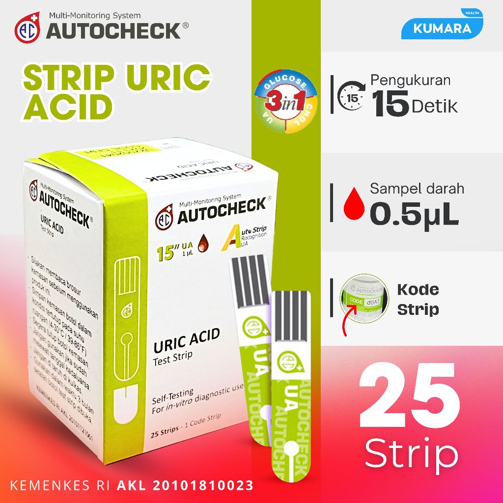 AUTOCHECK - Strip Asam Urat (Uric Acid) 1 AUTOCHECK - Strip Asam Urat (Uric Acid)