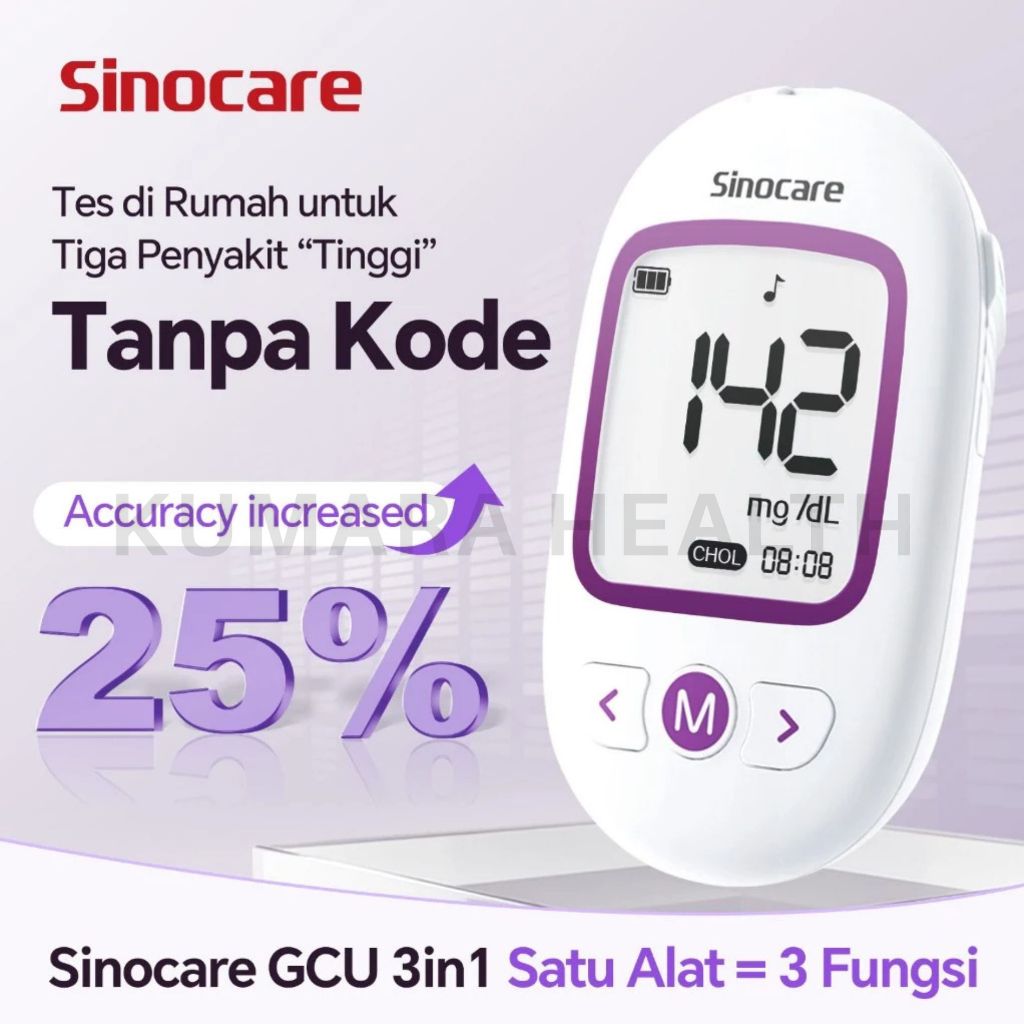 SINOCARE - Alat Cek 3in1 GCU M101 No Coding | Gula Darah, Kolesterol, Asam Urat 8 SINOCARE - Alat Cek 3in1 GCU M101 No Coding | Gula Darah, Kolesterol, Asam Urat - Image 8