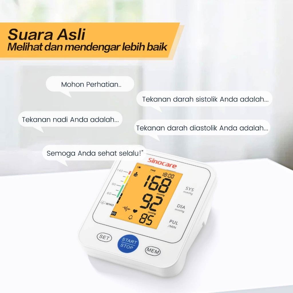 SINOCARE - Tensimeter Digital BSX-516 | Tensimeter Digital Suara 5 SINOCARE - Tensimeter Digital BSX-516 | Tensimeter Digital Suara - Image 5