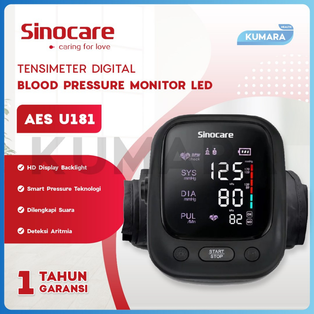 SINOCARE - Tensimeter Digital AES U181 | Tensi Digital with Voice Support USB Type-C 1 SINOCARE - Tensimeter Digital AES U181 | Tensi Digital with Voice Support USB Type-C