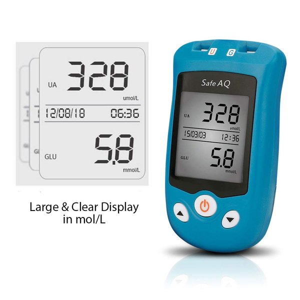 SINOCARE - Safe AQ UG Alat Cek Gula Darah dan Asam Urat 3 SINOCARE - Safe AQ UG Alat Cek Gula Darah dan Asam Urat - Image 3