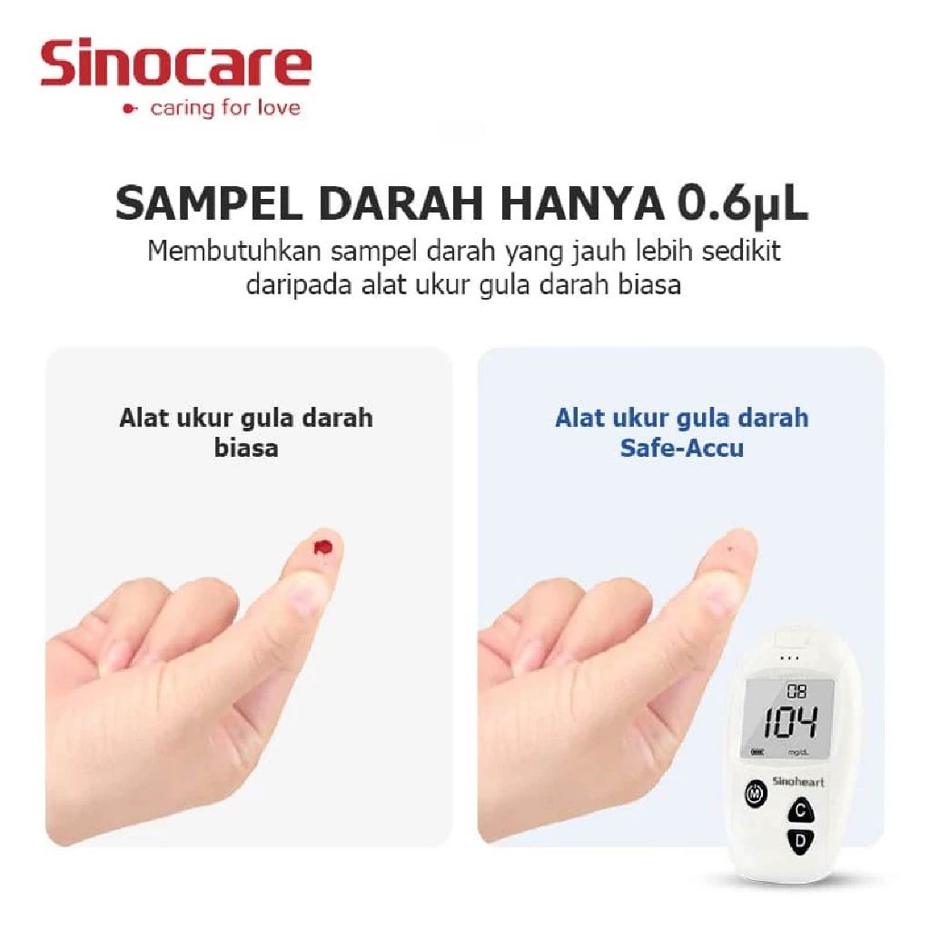 SINOCARE - Safe Accu Alat Cek Gula Darah 7 SINOCARE - Safe Accu Alat Cek Gula Darah - Image 7
