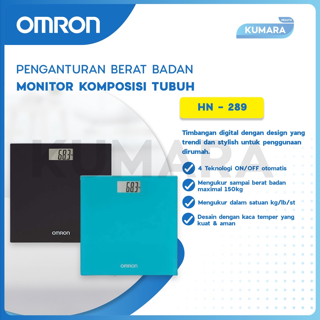 OMRON Timbangan Digital HN-289 | 4 Sensor, Akurasi 100g, Maks 150kg 4 OMRON Timbangan Digital HN-289 | 4 Sensor, Akurasi 100g, Maks 150kg - Image 4