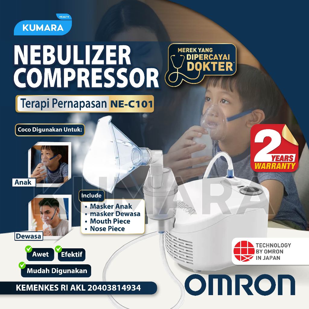 OMRON - Compressor Nebulizer NE-C101 | Terapi Uap VVT Technology 1 OMRON - Compressor Nebulizer NE-C101 | Terapi Uap VVT Technology