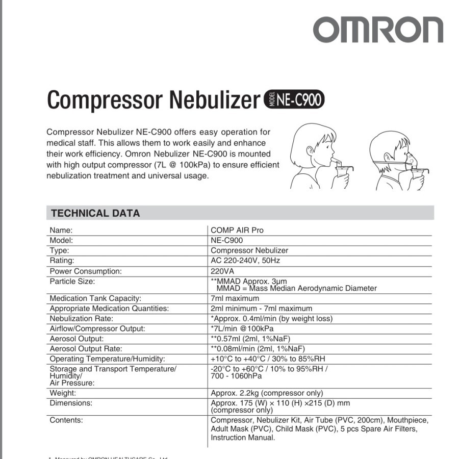 OMRON - Nebulizer Compressor NE-C900 3 OMRON - Nebulizer Compressor NE-C900 - Image 3