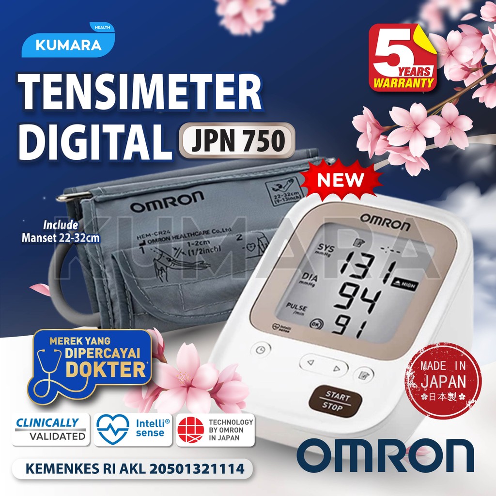 OMRON - Tensimeter Digital JPN 750 Premium | Made in Japan & IntelliSense 1 OMRON - Tensimeter Digital JPN 750 Premium | Made in Japan & IntelliSense