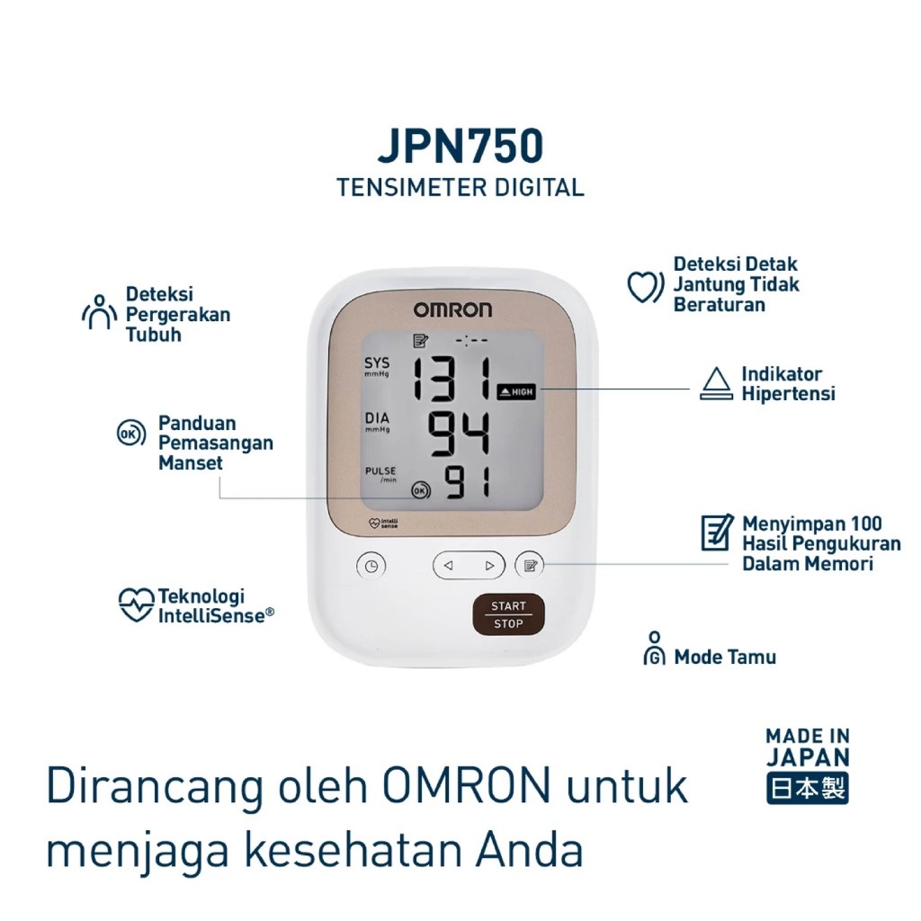 OMRON - Tensimeter Digital JPN 750 Premium | Made in Japan & IntelliSense 2 OMRON - Tensimeter Digital JPN 750 Premium | Made in Japan & IntelliSense - Image 2