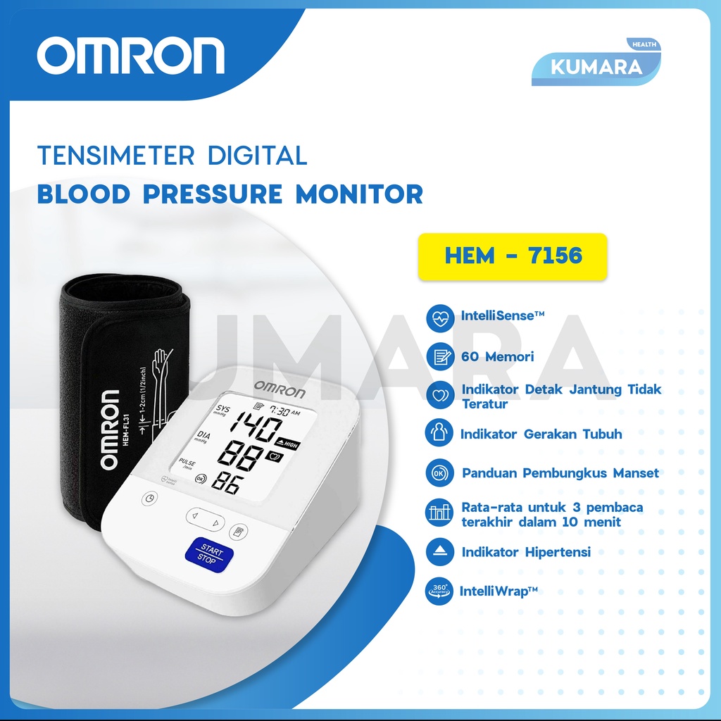 OMRON - Tensimeter Digital HEM-7156 | IntelliWrap 360°, Enhanced IntelliSense 2 OMRON - Tensimeter Digital HEM-7156 | IntelliWrap 360°, Enhanced IntelliSense - Image 2