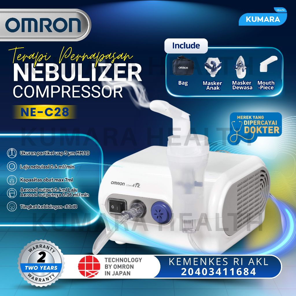 OMRON - Nebulizer NE-C28 | Terapi Uap Pernapasan 1 OMRON - Nebulizer NE-C28 | Terapi Uap Pernapasan