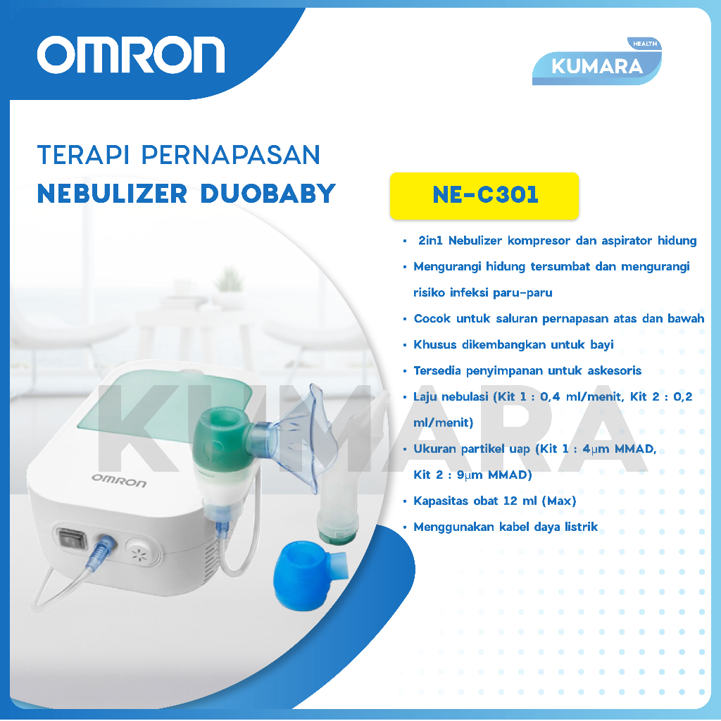OMRON - Nebulizer NE-C301 DUOBABY | Nebulizer & Nasal Aspirator 2 OMRON - Nebulizer NE-C301 DUOBABY | Nebulizer & Nasal Aspirator - Image 2