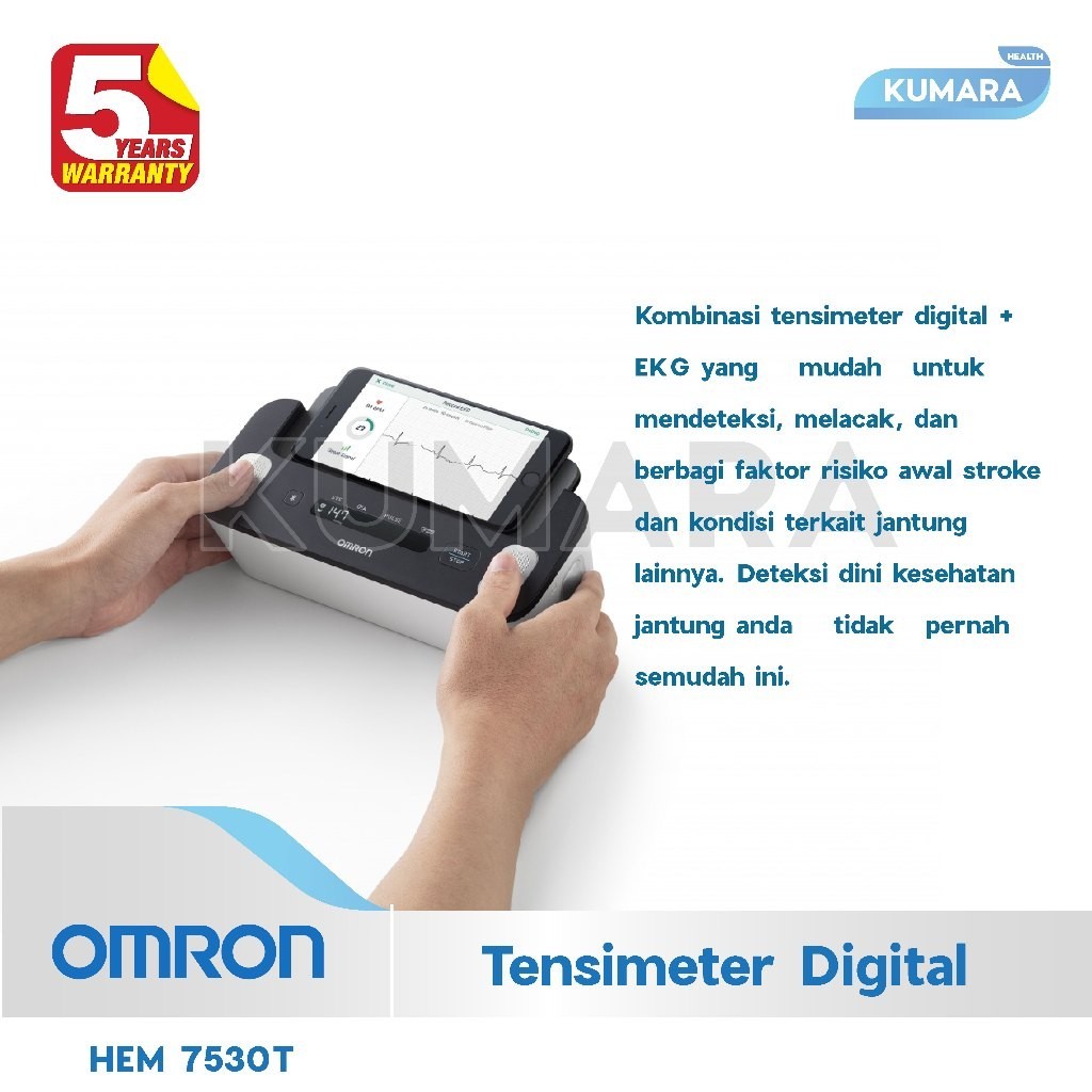 OMRON - Tensimeter + ECG HEM-7530T | Alat Pengukur Tekanan Darah + EKG 4 OMRON - Tensimeter + ECG HEM-7530T | Alat Pengukur Tekanan Darah + EKG - Image 3