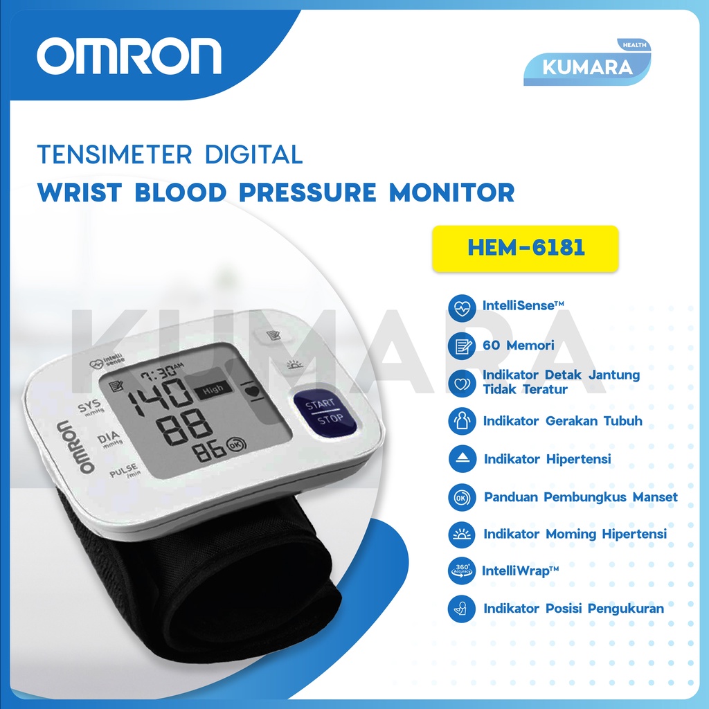 OMRON - Tensimeter Pergelangan Tangan HEM 6181 | Blood Pressure Monitor 2 OMRON - Tensimeter Pergelangan Tangan HEM 6181 | Blood Pressure Monitor - Image 2