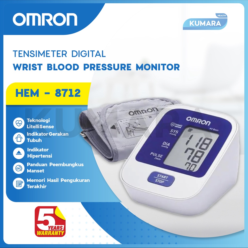 OMRON - Tensimeter Digital HEM 8712 | Blood Pressure Monitor 1 OMRON - Tensimeter Digital HEM 8712 | Blood Pressure Monitor