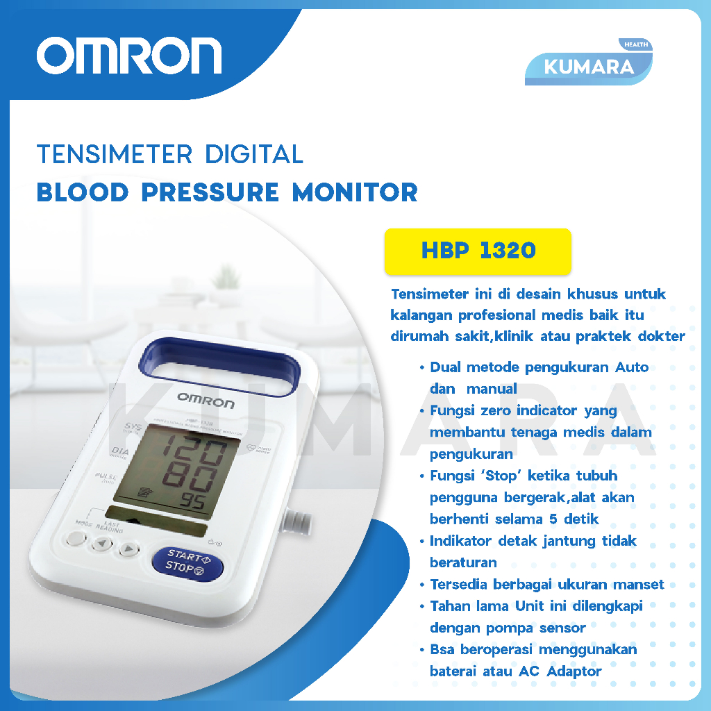 OMRON - Tensimeter Digital HBP 1320 | Professional Blood Pressure Montior 2 OMRON - Tensimeter Digital HBP 1320 | Professional Blood Pressure Montior - Image 2