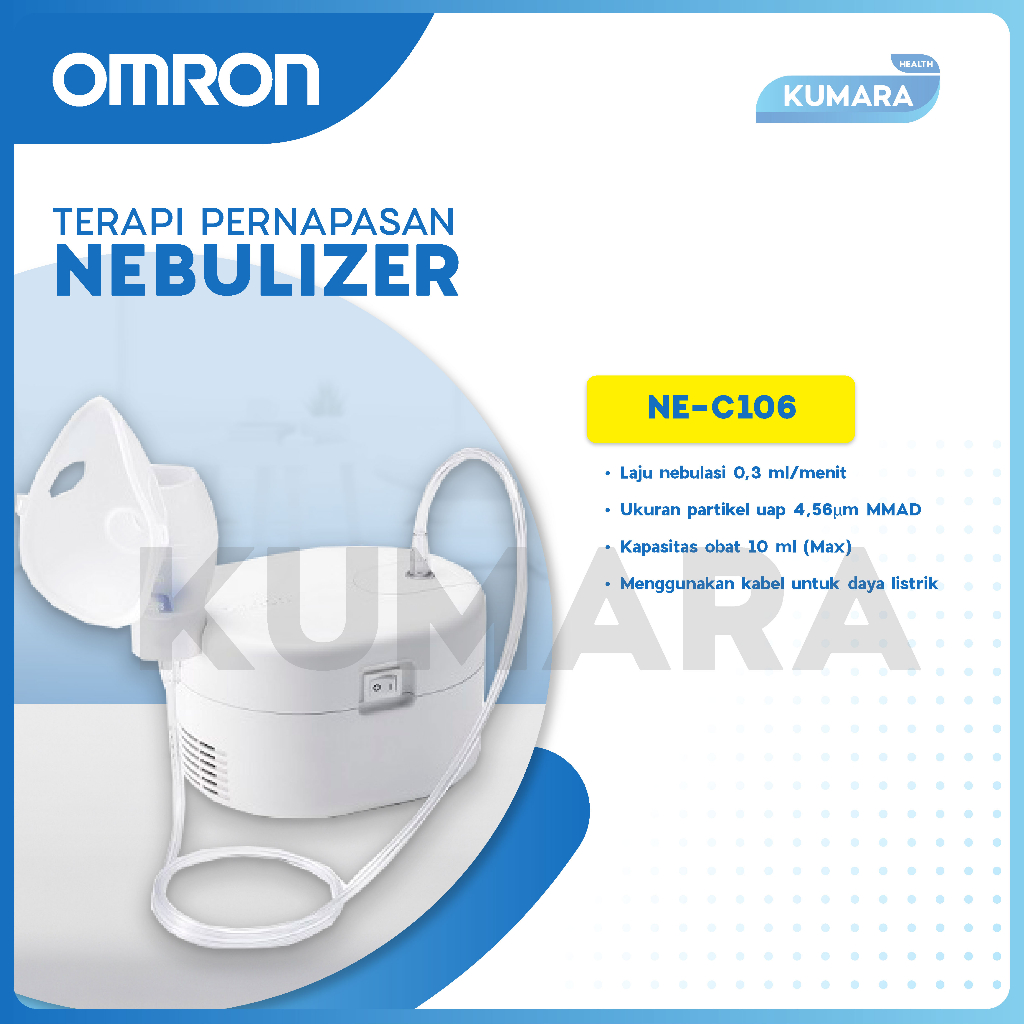 OMRON - Compressor Nebulizer NE-C106 | Terapi Uap Pernapasan 2 OMRON - Compressor Nebulizer NE-C106 | Terapi Uap Pernapasan - Image 2
