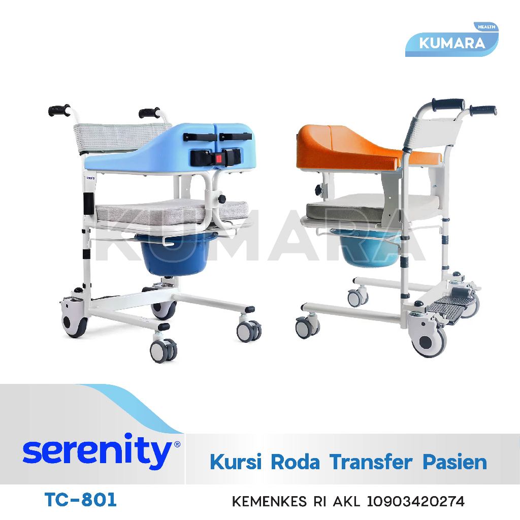 SERENITY - Kursi Roda Transfer Pasien TC-801 + Commode Chair 2 SERENITY - Kursi Roda Transfer Pasien TC-801 + Commode Chair - Image 2
