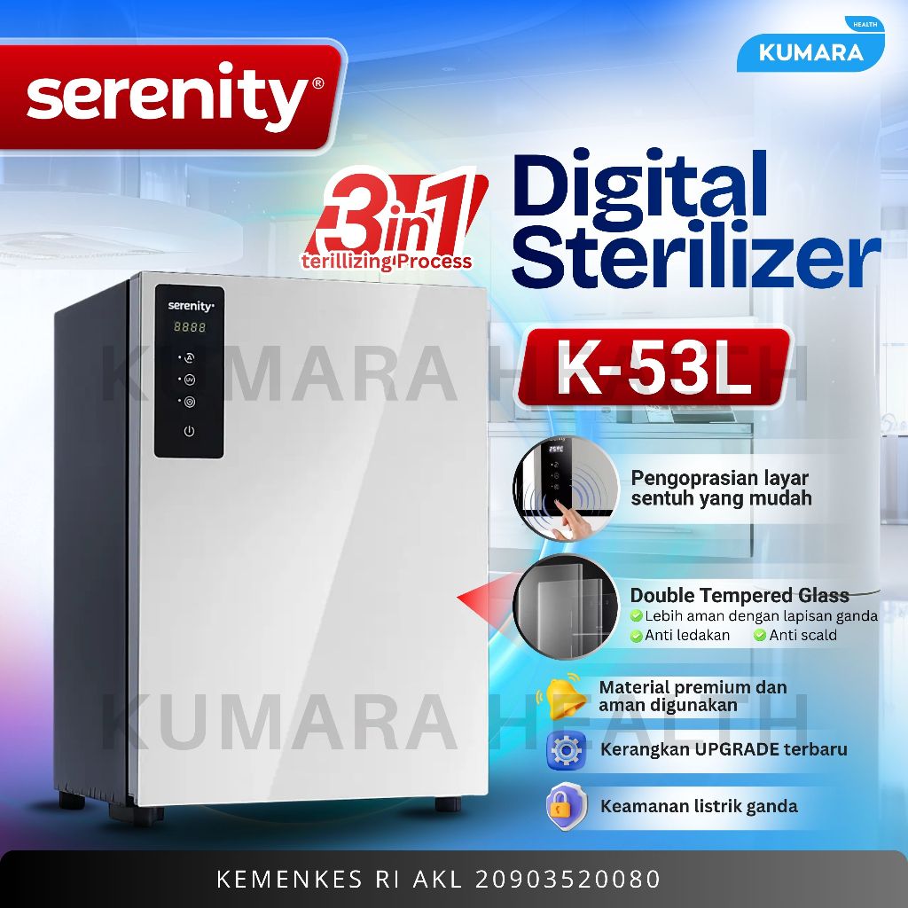 Serenity Sterilisator Digital 1 Pintu K-53L | Sterilizer Cupboard 1 Serenity Sterilisator Digital 1 Pintu K-53L | Sterilizer Cupboard