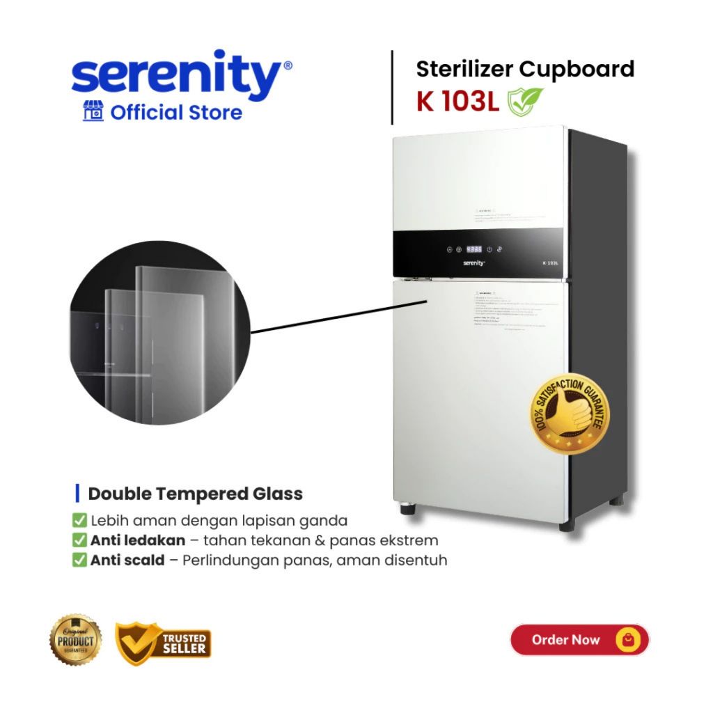 Serenity Sterilisator Digital 2 Pintu K-103L | Sterilizer Cupboard 108L 6 Serenity Sterilisator Digital 2 Pintu K-103L | Sterilizer Cupboard 108L - Image 6