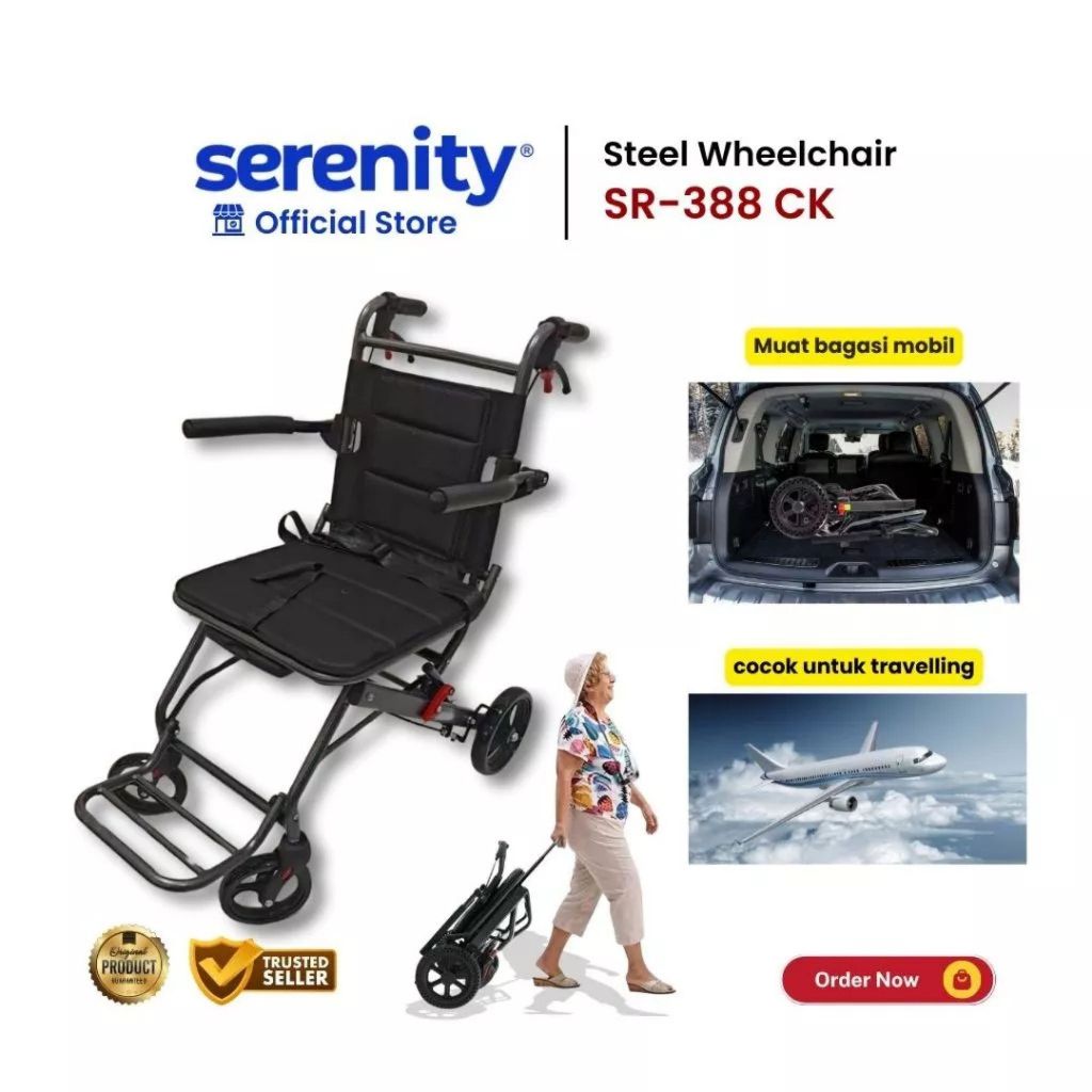 SERENITY Kursi Roda Traveling Lipat SR 388 CK | Travel Wheelchair 4 SERENITY Kursi Roda Traveling Lipat SR 388 CK | Travel Wheelchair - Image 4