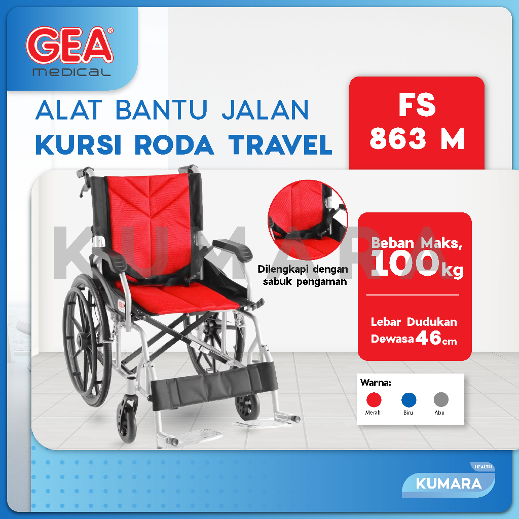 GEA - Kursi Roda Semi Travel FS 863 M Nanometer | Kursi Roda Travel Alumunium 1 GEA - Kursi Roda Semi Travel FS 863 M Nanometer | Kursi Roda Travel Alumunium