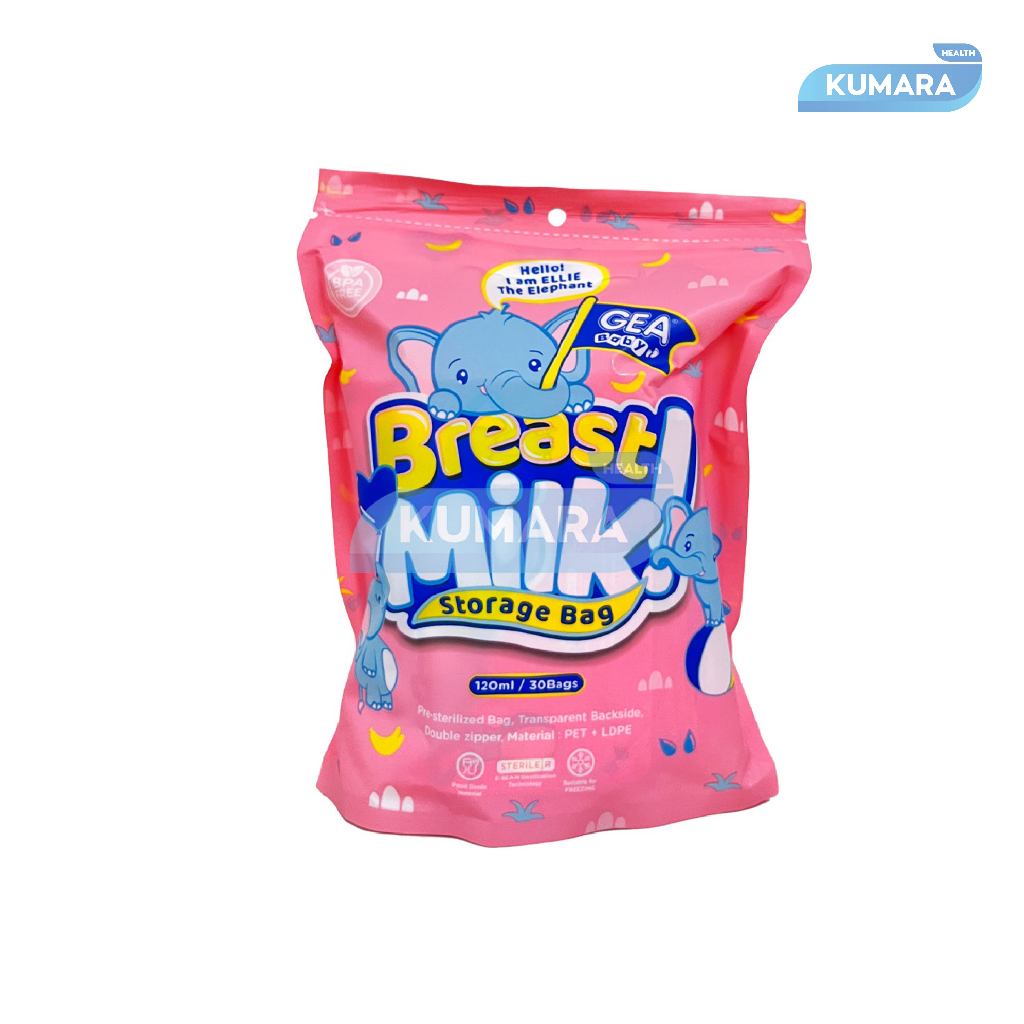 GEA - Kantong Asi Bayi 120ml isi 30's | Breast Milk Storage Bag 2 GEA - Kantong Asi Bayi 120ml isi 30's | Breast Milk Storage Bag - Image 2