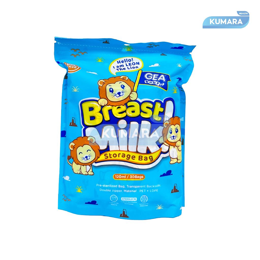 GEA - Kantong Asi Bayi 120ml isi 30's | Breast Milk Storage Bag 7 GEA - Kantong Asi Bayi 120ml isi 30's | Breast Milk Storage Bag - Image 7