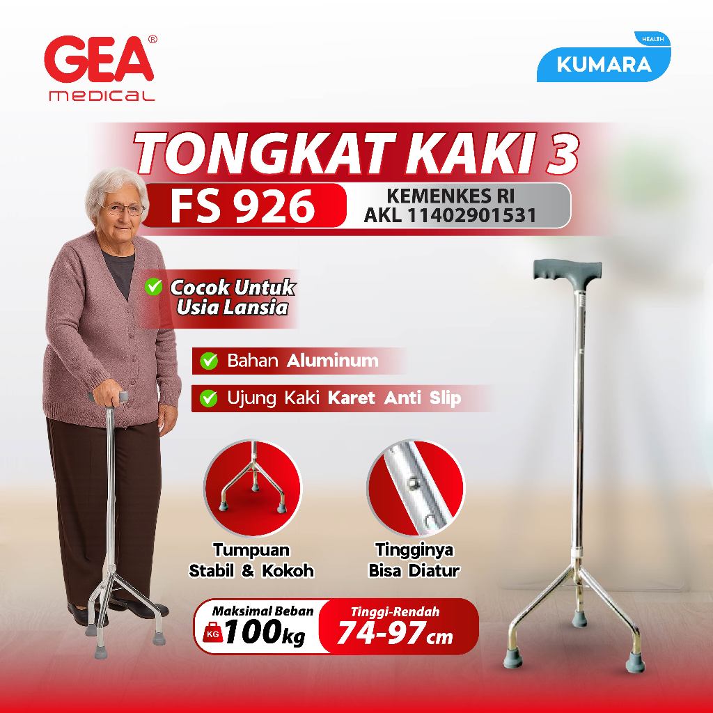 GEA - Tongkat Piramid Kaki 3 FS 926 1 GEA - Tongkat Piramid Kaki 3 FS 926