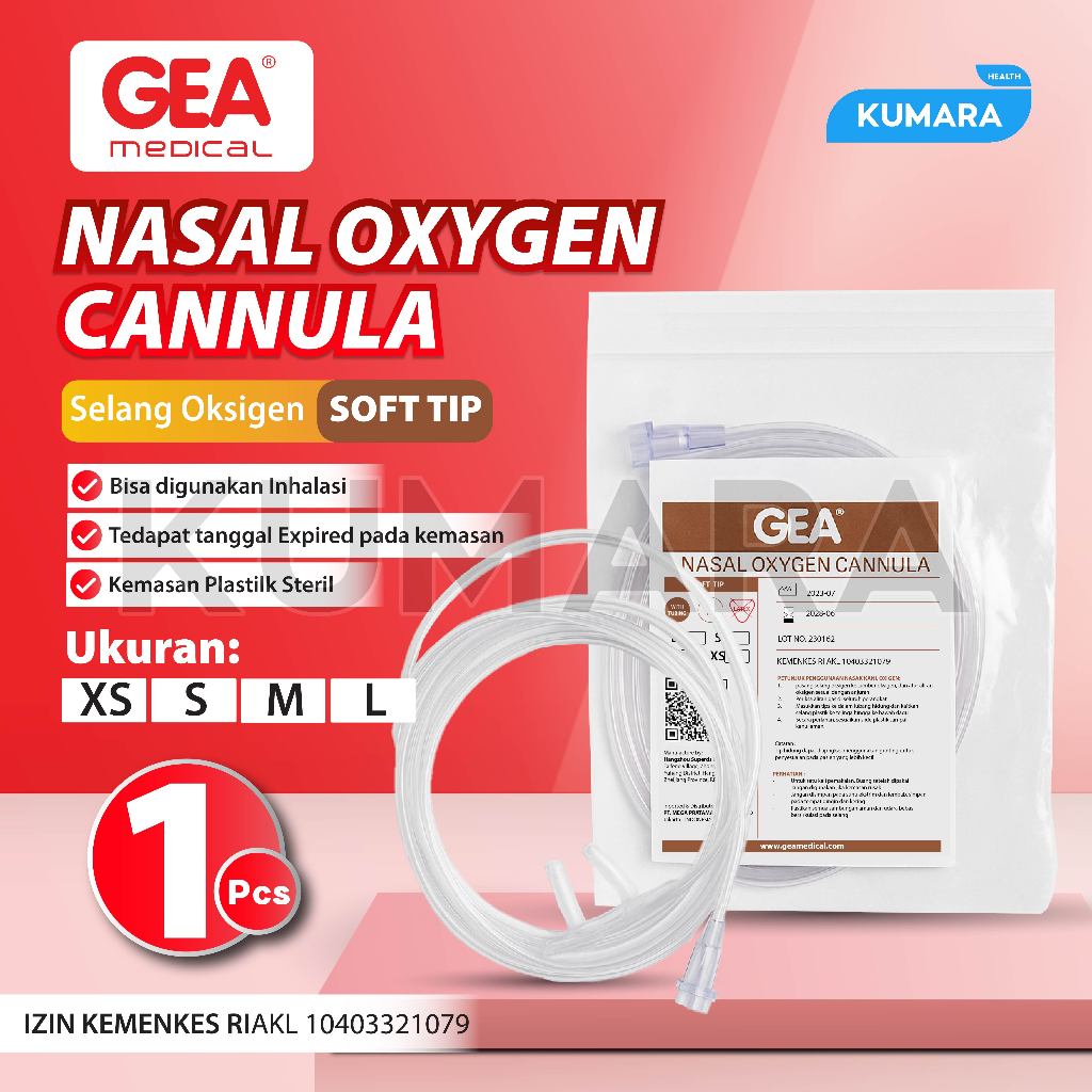GEA - Selang Nasal Oksigen Soft Tip | Nasal Oxygen Cannula 1 GEA - Selang Nasal Oksigen Soft Tip | Nasal Oxygen Cannula