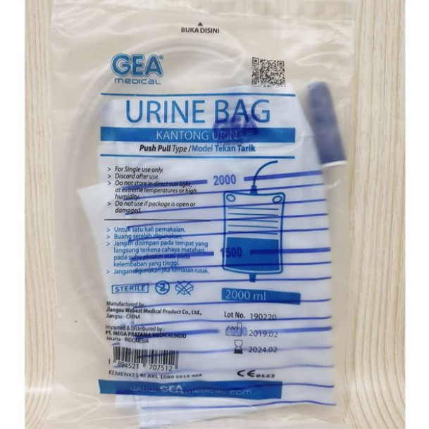 GEA - Urine Bag | Kantong Urine 2 Liter 2 GEA - Urine Bag | Kantong Urine 2 Liter - Image 2