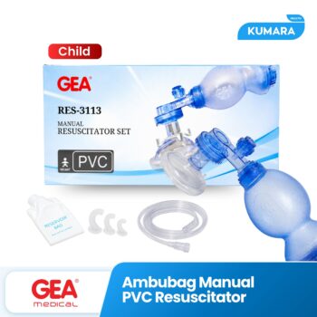 GEA - Ambubag Manual PVC Resuscitator | Ambubag Bayi Anak Dewasa | Manual Emergency Ventilator | KUMARA 5 24