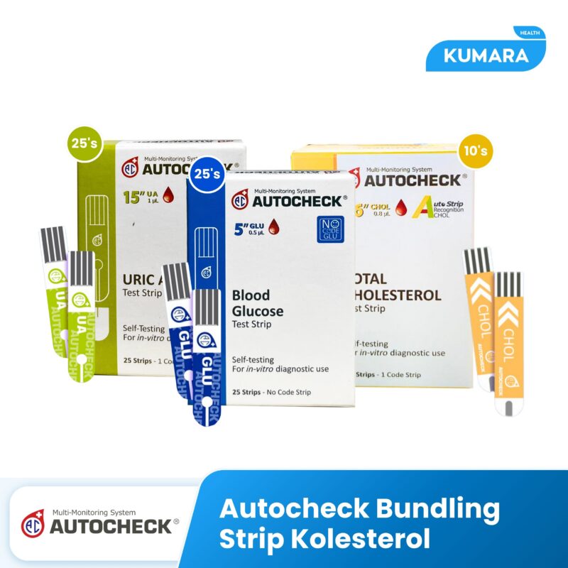 AUTOCHECK - Paket Isi Ulang Strip 3in1 Glucose, Cholesterol, Uric Acid 1 356