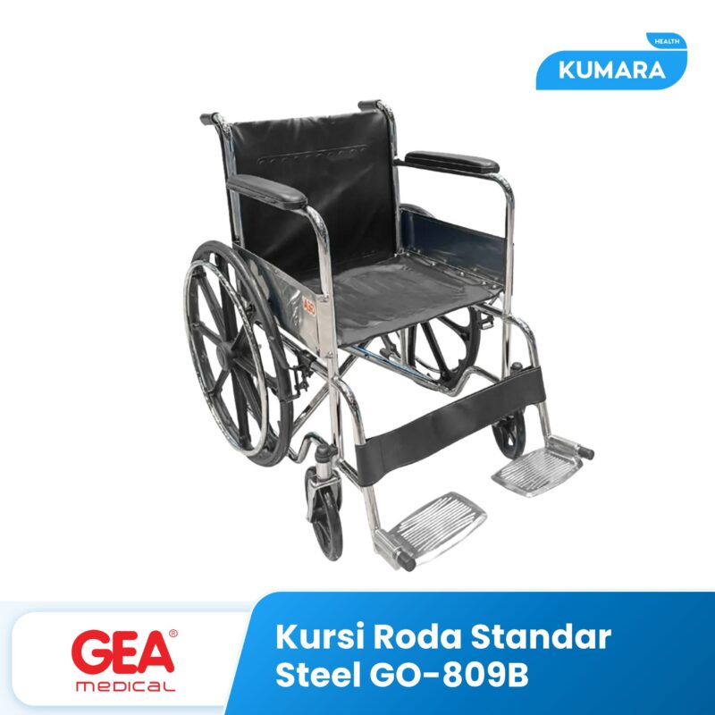 GEA - Kursi Roda GO-809B Velek Racing | Wheelchair Steel | Kursi Roda Standar Rumah Sakit | KUMARA 1 85