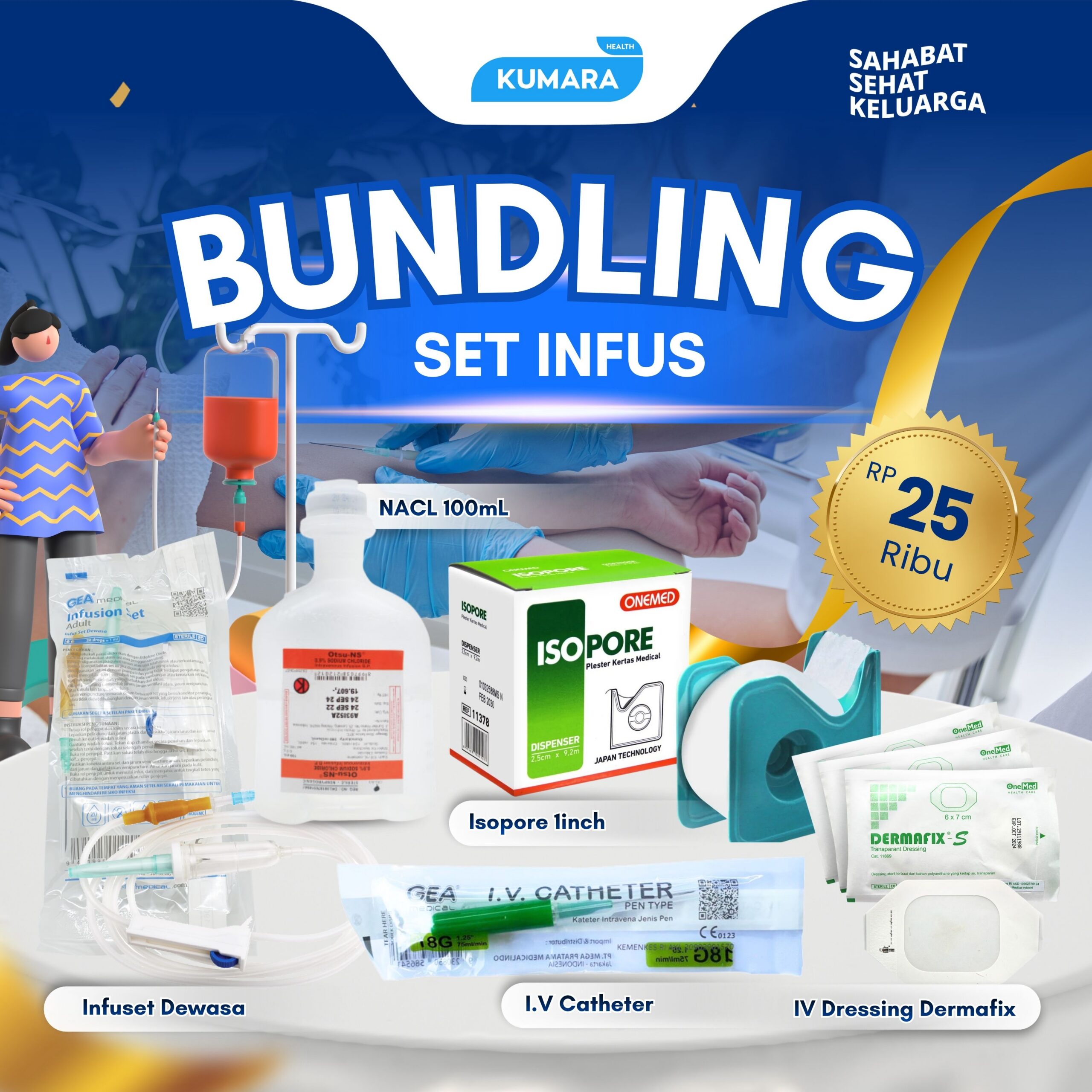 KUMARA - Bundling Infus Set | Perlengkapan Perawatan Kesehatan 1 KUMARA - Bundling Infus Set | Perlengkapan Perawatan Kesehatan