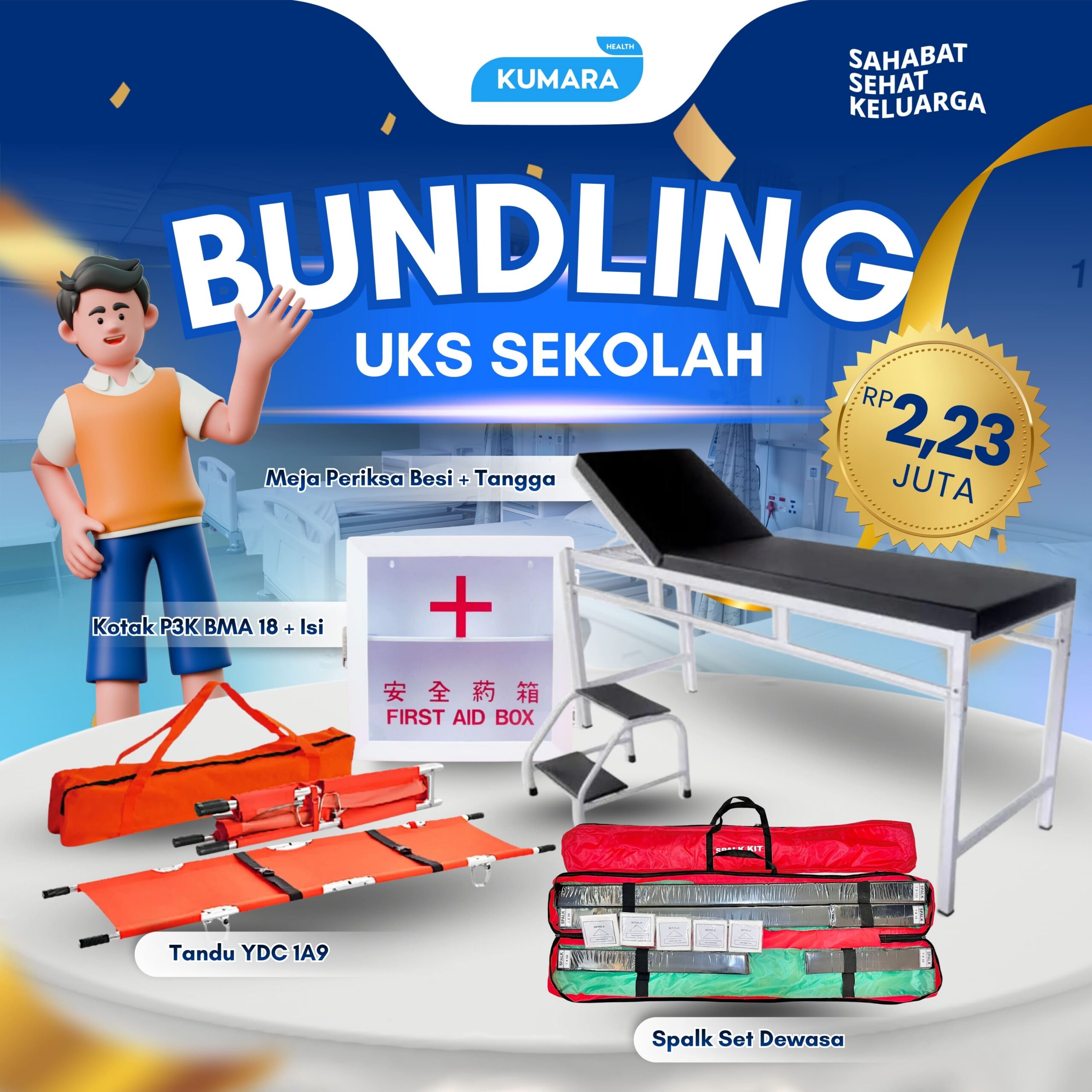 KUMARA - Bundling Set UKS Sekolah | Perlengkapan P3K Darurat 1 KUMARA - Bundling Set UKS Sekolah | Perlengkapan P3K Darurat