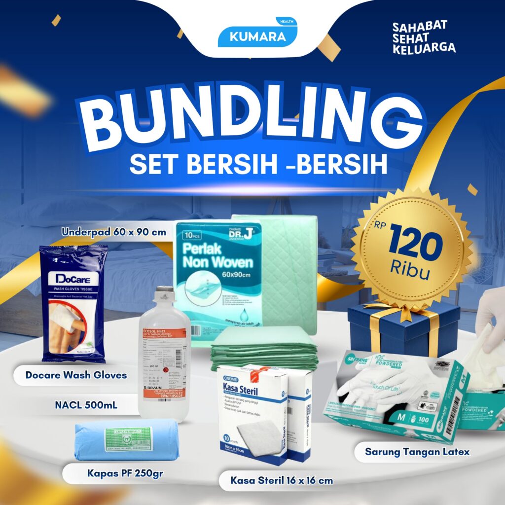 Promo 7 Dalam perawatan pasien, kebersihan adalah kunci pencegahan infeksi sekunder. Paket ini didedikasikan untuk prosedur personal hygiene dan perawatan luka (wound care) yang higienis.