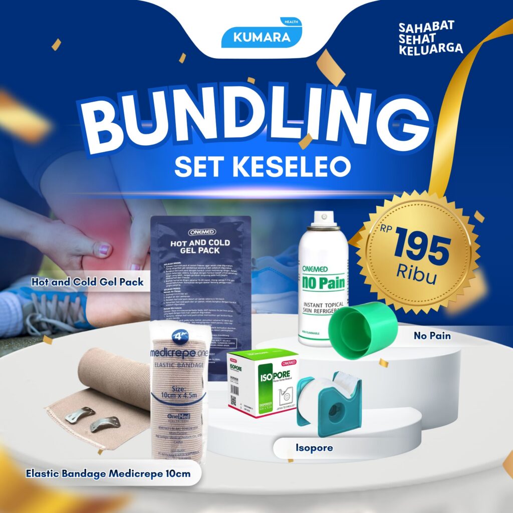 Promo 6 Cedera jaringan lunak seperti terkilir atau memar membutuhkan penanganan cepat metode R.I.C.E (Rest, Ice, Compression, Elevation). Paket ini menyediakan semua alatnya.