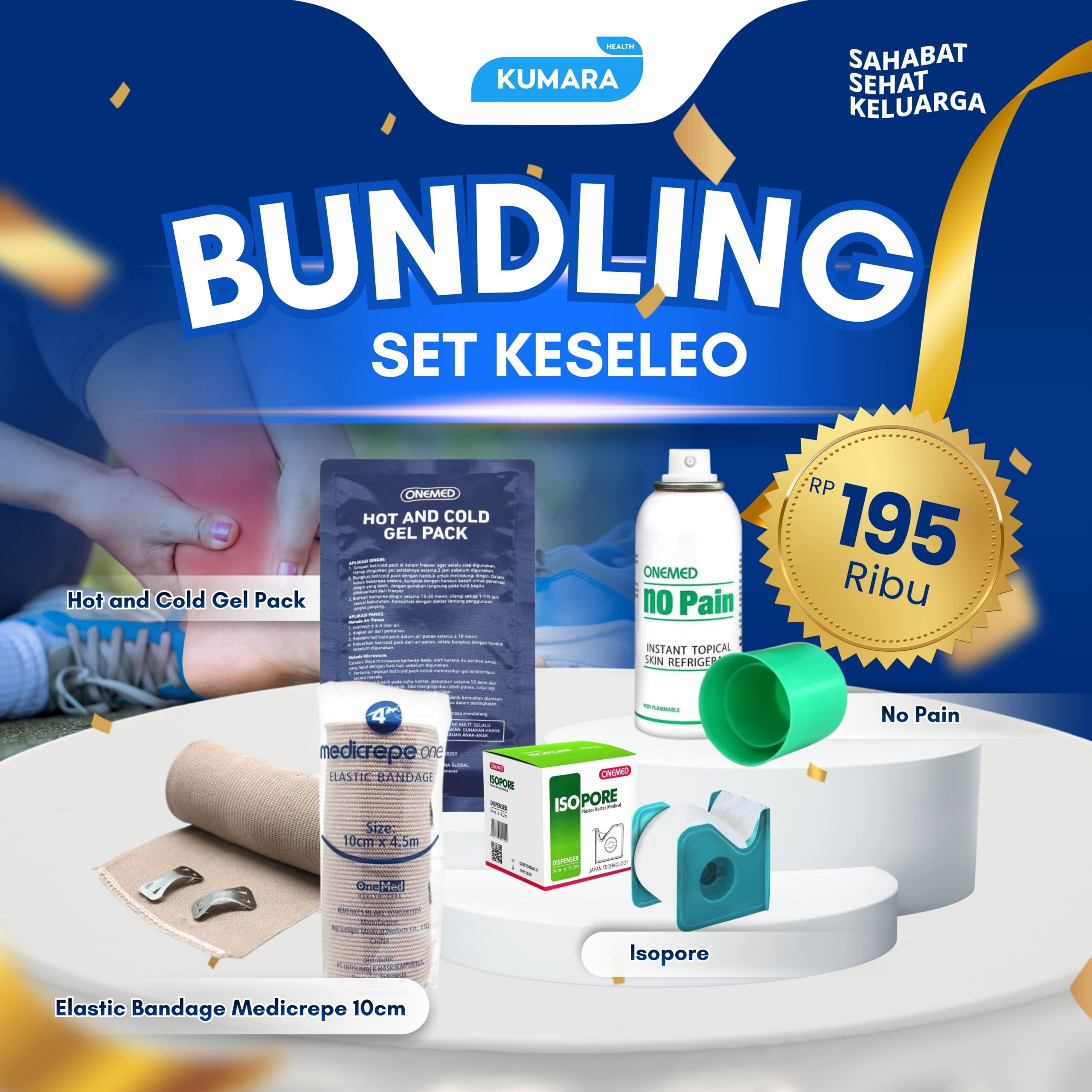 KUMARA - Bundling Set Keseleo | Perlengkapan untuk Atasi Cedera 1 KUMARA - Bundling Set Keseleo | Perlengkapan untuk Atasi Cedera