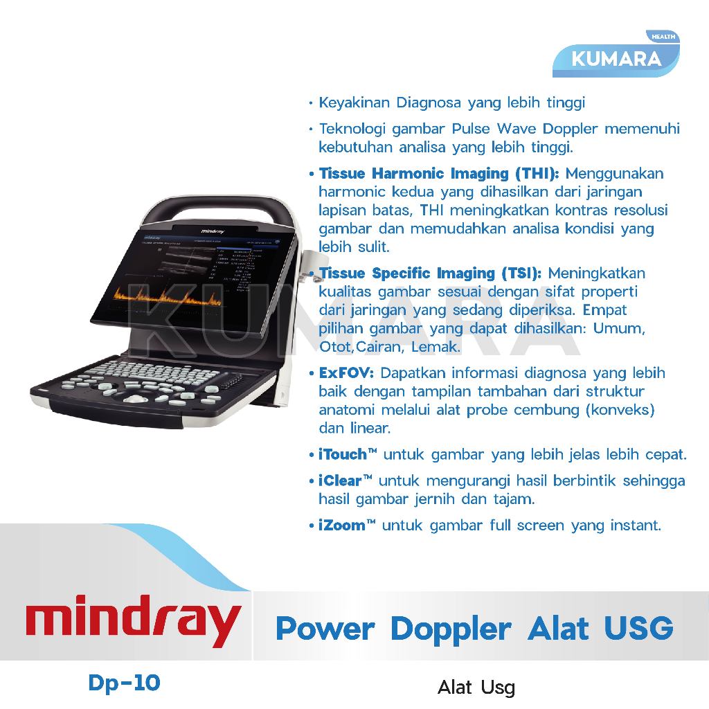 MINDRAY - Mindray USG DP-10 Power PW Doppler | USG 2 MINDRAY - Mindray USG DP-10 Power PW Doppler | USG - Image 2