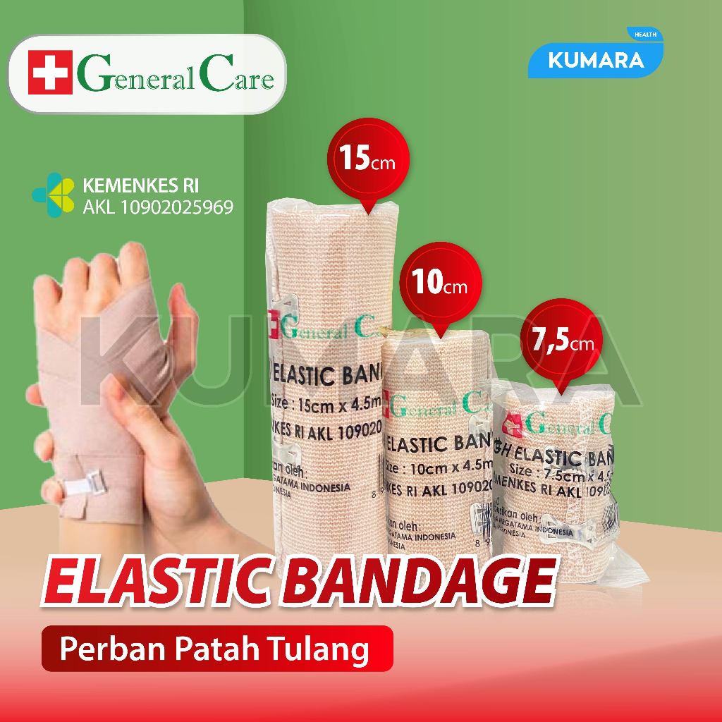 GENERAL CARE - Elastic Bandage / Pembalut Elastis Patah Tulang 1 GENERAL CARE - Elastic Bandage / Pembalut Elastis Patah Tulang