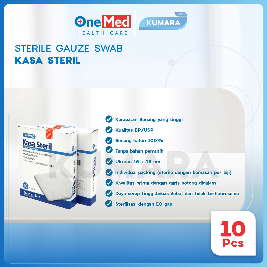 ONEMED - Kasa Steril 16x16cm isi 10's | KUMARA 3 ONEMED - Kasa Steril 16x16cm isi 10's | KUMARA - Image 3