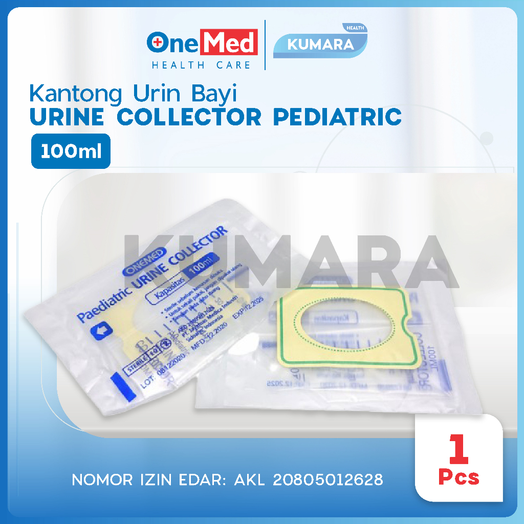 ONEMED - Urine Collector Pediatric 100ml | Kantong Urin Bayi | Alat Penampung Kencing Bayi | KUMARA 1 ONEMED - Urine Collector Pediatric 100ml | Kantong Urin Bayi | Alat Penampung Kencing Bayi | KUMARA