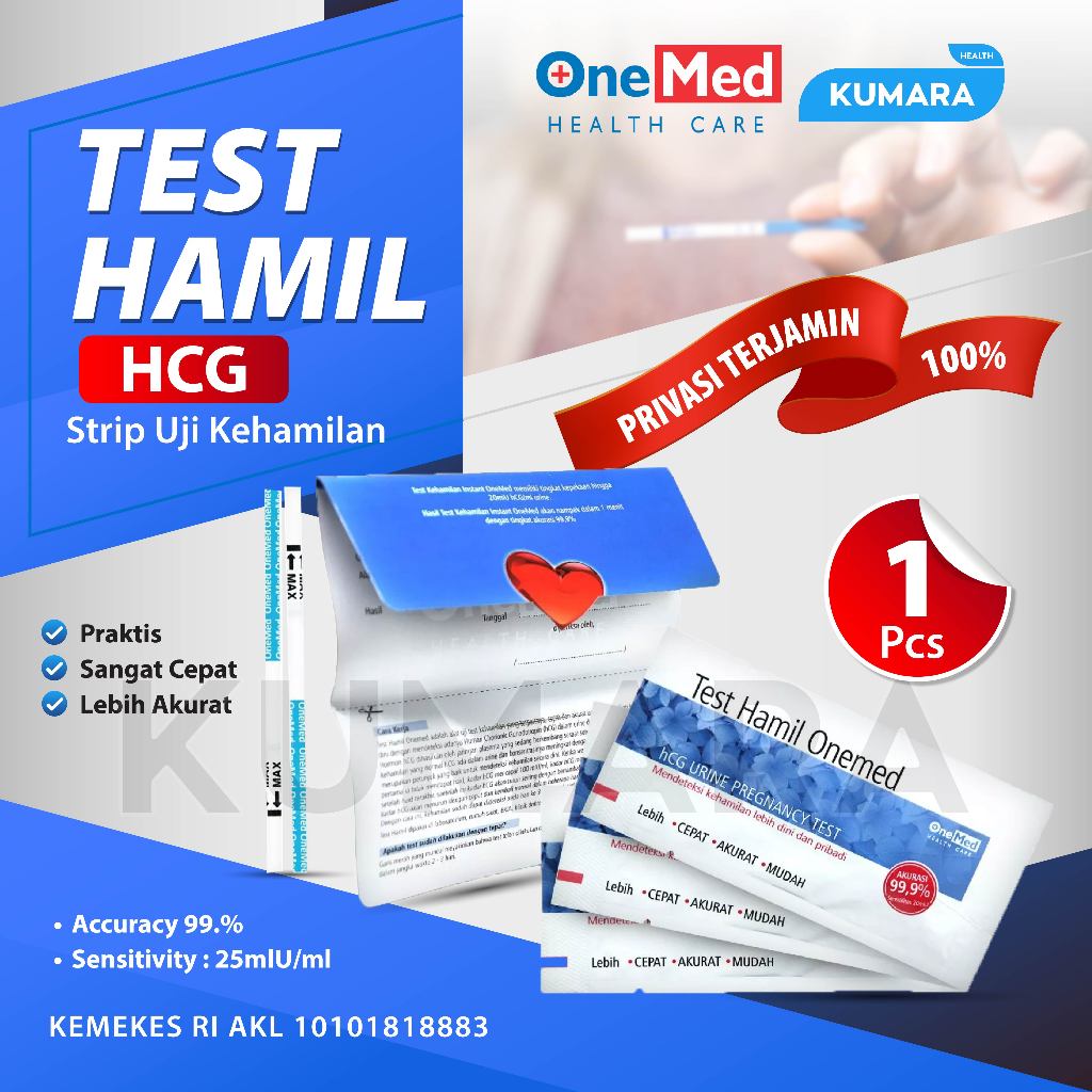 ONEMED - Tes Kehamilan HCG Pcs | KUMARA 1 ONEMED - Tes Kehamilan HCG Pcs | KUMARA