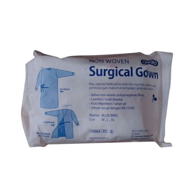 ONEMED - Surgical Gown Non Wowen | Baju Operasi Ukuran L 1 ONEMED - Surgical Gown Non Wowen | Baju Operasi Ukuran L