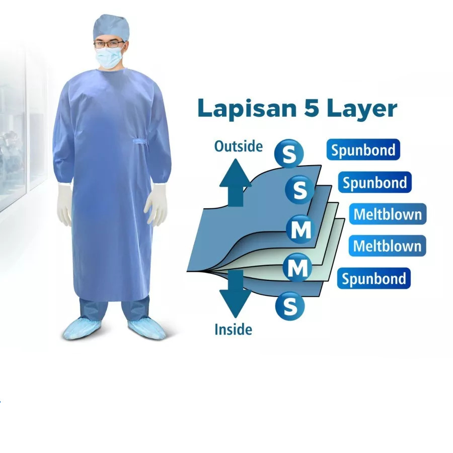 ONEMED - Surgical Gown Non Wowen | Baju Operasi Ukuran L 2 ONEMED - Surgical Gown Non Wowen | Baju Operasi Ukuran L - Image 2