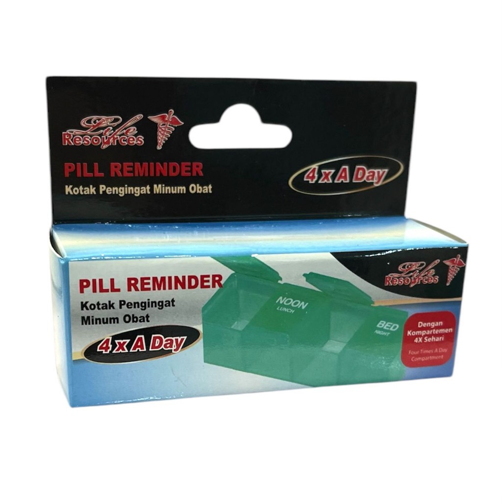 LIFE RESOURCES - Pill Reminder 4 X A Day / Kotak Obat 1 LIFE RESOURCES - Pill Reminder 4 X A Day / Kotak Obat